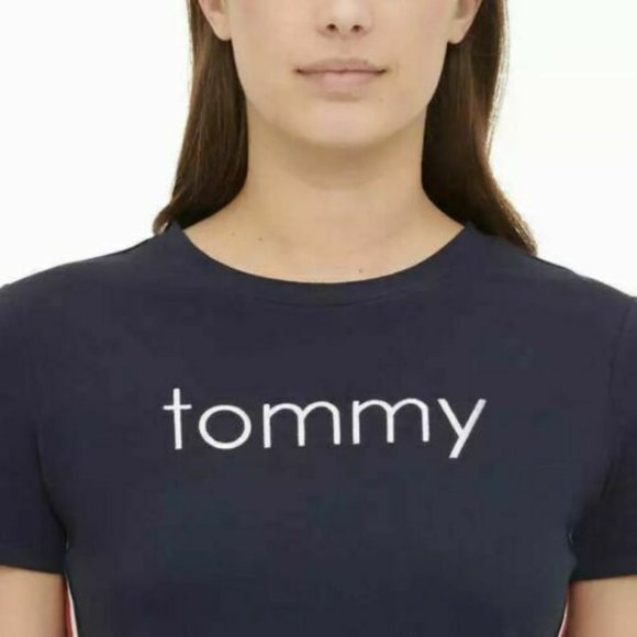 Tommy Hilfiger Women's Jersey T Shirt Dress Sky Captain - Picture 5 of 9